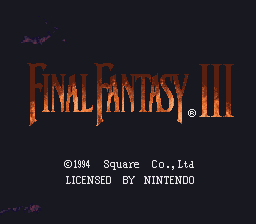 Final Fantasy III EasyType Title Screen